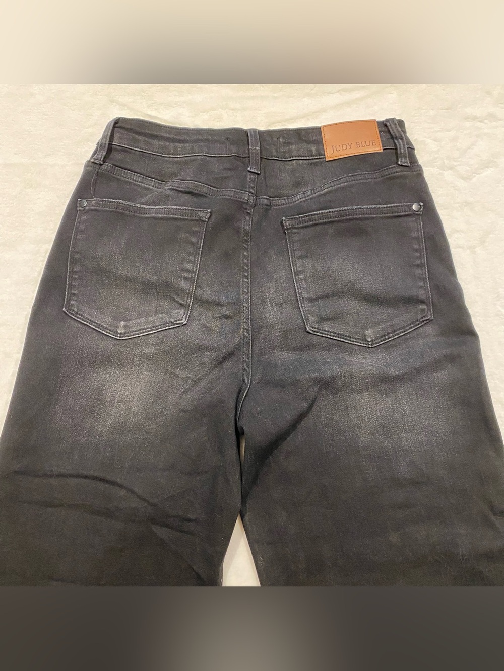 (11) Judy Blue Wide Leg Crop Jean Perfect Storm Black High Waist 30 Cropped - Picture 13 of 14
